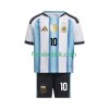 Fotballdrakt Argentina Lionel Messi 10 Barn Hjemmetrøye World Cup 2026 Kortermet